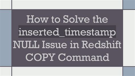 redshift copy null.